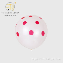 12 inches Pink Polka dot latex balloons